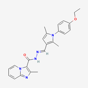 molecular formula C24H25N5O2 B7700542 N'-{[1-(4-ethoxyphenyl)-2,5-dimethyl-1H-pyrrol-3-yl]methylene}-2-methylimidazo[1,2-a]pyridine-3-carbohydrazide CAS No. 445428-40-0