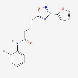 molecular formula C16H14ClN3O3 B7700762 N-(2-chlorophenyl)-4-[3-(furan-2-yl)-1,2,4-oxadiazol-5-yl]butanamide 