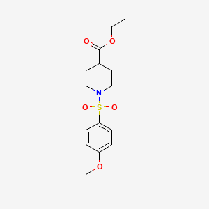 molecular formula C16H23NO5S B7701080 Ethyl 1-(4-ethoxyphenyl)sulfonylpiperidine-4-carboxylate CAS No. 380459-42-7