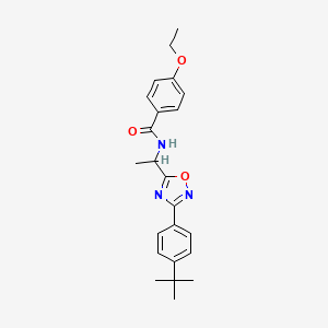 molecular formula C23H27N3O3 B7701097 N-[1-[3-(4-tert-butylphenyl)-1,2,4-oxadiazol-5-yl]ethyl]-4-ethoxybenzamide 