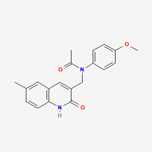 molecular formula C20H20N2O3 B7701297 N-(2-Hydroxy-6-methyl-quinolin-3-ylmethyl)-N-(4-methoxy-phenyl)-acetamide CAS No. 510739-02-3