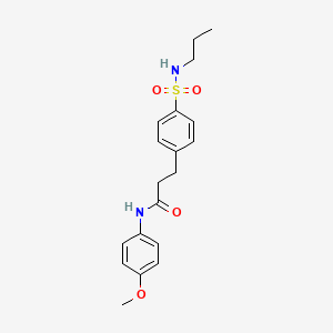molecular formula C19H24N2O4S B7701359 N-(4-methoxyphenyl)-3-[4-(propylsulfamoyl)phenyl]propanamide 