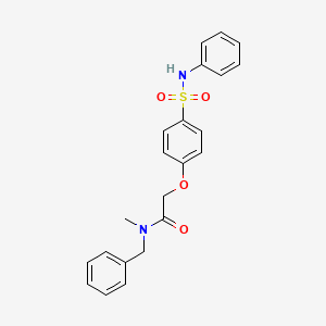molecular formula C22H22N2O4S B7701651 N-benzyl-N-methyl-2-[4-(phenylsulfamoyl)phenoxy]acetamide 