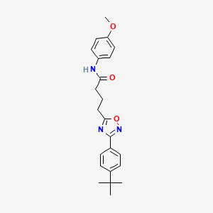 molecular formula C23H27N3O3 B7701686 4-[3-(4-tert-butylphenyl)-1,2,4-oxadiazol-5-yl]-N-(4-methoxyphenyl)butanamide 