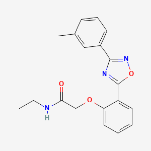 molecular formula C19H19N3O3 B7701823 N-ethyl-2-{2-[3-(3-methylphenyl)-1,2,4-oxadiazol-5-yl]phenoxy}acetamide 