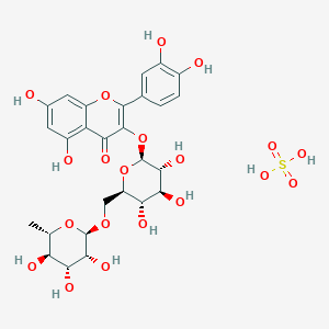 molecular formula C27H30O16.H2SO4 B077020 Rutin sulfate CAS No. 12768-44-4
