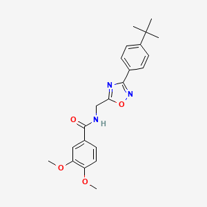 molecular formula C22H25N3O4 B7702052 N-[[3-(4-tert-butylphenyl)-1,2,4-oxadiazol-5-yl]methyl]-3,4-dimethoxybenzamide 