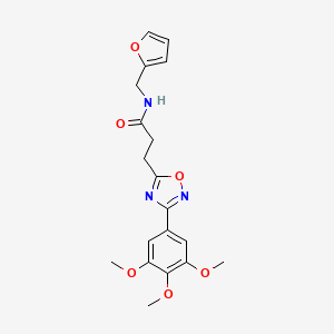 molecular formula C19H21N3O6 B7702070 N-(furan-2-ylmethyl)-3-[3-(3,4,5-trimethoxyphenyl)-1,2,4-oxadiazol-5-yl]propanamide 
