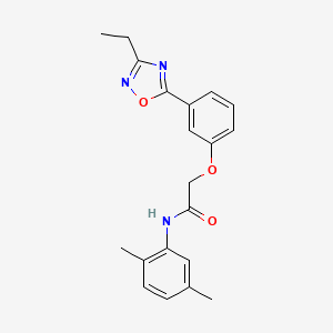 molecular formula C20H21N3O3 B7702088 N-(2,5-dimethylphenyl)-2-[3-(3-ethyl-1,2,4-oxadiazol-5-yl)phenoxy]acetamide 