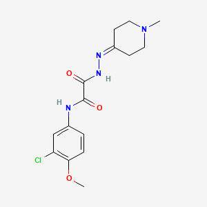 molecular formula C15H19ClN4O3 B7702270 N-(3-Chloro-4-methoxyphenyl)-1-[N'-(1-methylpiperidin-4-ylidene)hydrazinecarbonyl]formamide 