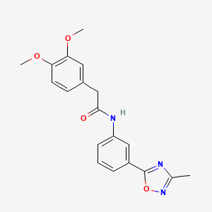 molecular formula C19H19N3O4 B7702289 2-(3,4-dimethoxyphenyl)-N-[3-(3-methyl-1,2,4-oxadiazol-5-yl)phenyl]acetamide 