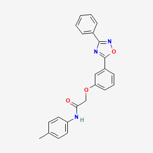 molecular formula C23H19N3O3 B7702301 N-(4-methylphenyl)-2-[3-(3-phenyl-1,2,4-oxadiazol-5-yl)phenoxy]acetamide 
