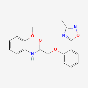 molecular formula C18H17N3O4 B7702355 N-(2-methoxyphenyl)-2-[2-(3-methyl-1,2,4-oxadiazol-5-yl)phenoxy]acetamide 