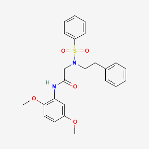 molecular formula C24H26N2O5S B7702416 N-(2,5-DIMETHOXYPHENYL)-2-[N-(2-PHENYLETHYL)BENZENESULFONAMIDO]ACETAMIDE CAS No. 5678-34-2