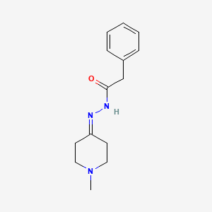 molecular formula C14H19N3O B7702576 N'-(1-methylpiperidin-4-ylidene)-2-phenylacetohydrazide 