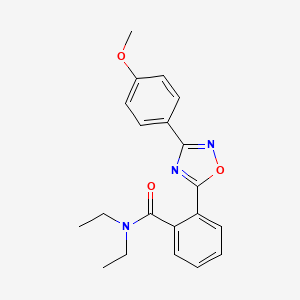molecular formula C20H21N3O3 B7702672 N,N-diethyl-2-[3-(4-methoxyphenyl)-1,2,4-oxadiazol-5-yl]benzamide 