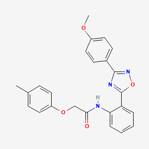 molecular formula C24H21N3O4 B7702788 N-{2-[3-(4-methoxyphenyl)-1,2,4-oxadiazol-5-yl]phenyl}-2-(4-methylphenoxy)acetamide 