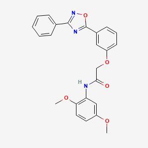 molecular formula C24H21N3O5 B7702930 N-(2,5-dimethoxyphenyl)-2-[3-(3-phenyl-1,2,4-oxadiazol-5-yl)phenoxy]acetamide 