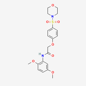 molecular formula C20H24N2O7S B7702954 N-(2,5-dimethoxyphenyl)-2-(4-morpholin-4-ylsulfonylphenoxy)acetamide 