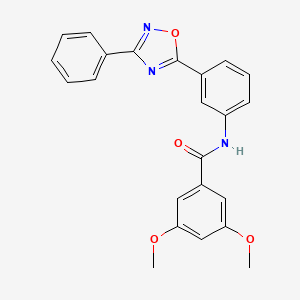 molecular formula C23H19N3O4 B7703033 3,5-dimethoxy-N-[3-(3-phenyl-1,2,4-oxadiazol-5-yl)phenyl]benzamide 