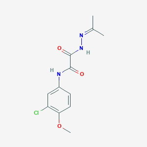 molecular formula C12H14ClN3O3 B7703165 N-(3-chloro-4-methoxyphenyl)-N'-(propan-2-ylideneamino)oxamide 