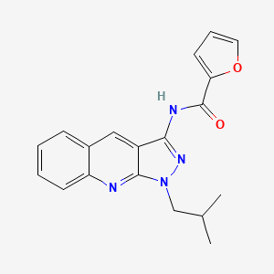 molecular formula C19H18N4O2 B7703192 N-[1-(2-methylpropyl)pyrazolo[3,4-b]quinolin-3-yl]furan-2-carboxamide CAS No. 579446-12-1