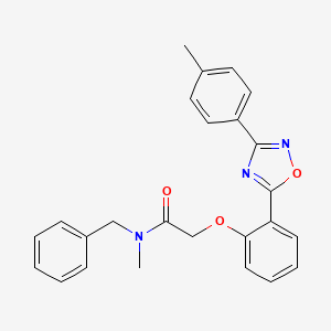 molecular formula C25H23N3O3 B7703205 N-benzyl-N-methyl-2-{2-[3-(4-methylphenyl)-1,2,4-oxadiazol-5-yl]phenoxy}acetamide 