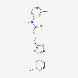 molecular formula C20H21N3O2 B7703296 N-(3-methylphenyl)-4-[3-(3-methylphenyl)-1,2,4-oxadiazol-5-yl]butanamide 