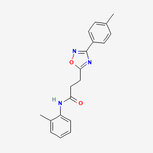 molecular formula C19H19N3O2 B7703305 N-(2-methylphenyl)-3-[3-(4-methylphenyl)-1,2,4-oxadiazol-5-yl]propanamide 