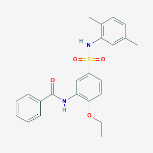 molecular formula C23H24N2O4S B7703435 N-{5-[(2,5-dimethylphenyl)sulfamoyl]-2-ethoxyphenyl}benzamide 