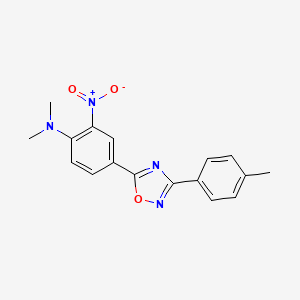 molecular formula C17H16N4O3 B7703464 N,N-dimethyl-4-[3-(4-methylphenyl)-1,2,4-oxadiazol-5-yl]-2-nitroaniline 