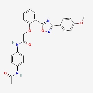 molecular formula C25H22N4O5 B7703619 N-(4-Acetamidophenyl)-2-{2-[3-(4-methoxyphenyl)-1,2,4-oxadiazol-5-YL]phenoxy}acetamide 