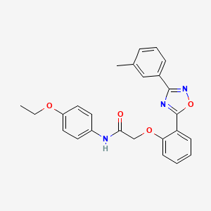 molecular formula C25H23N3O4 B7703663 N-(4-ethoxyphenyl)-2-{2-[3-(3-methylphenyl)-1,2,4-oxadiazol-5-yl]phenoxy}acetamide 