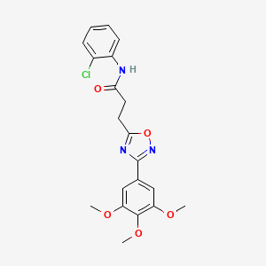 molecular formula C20H20ClN3O5 B7703677 N-(2-chlorophenyl)-3-[3-(3,4,5-trimethoxyphenyl)-1,2,4-oxadiazol-5-yl]propanamide 
