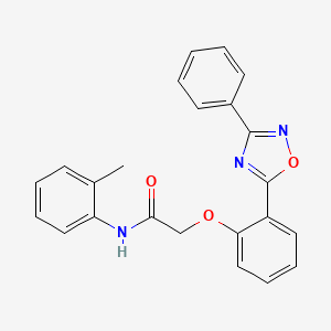 molecular formula C23H19N3O3 B7703691 N-(2-methylphenyl)-2-[2-(3-phenyl-1,2,4-oxadiazol-5-yl)phenoxy]acetamide 