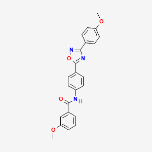 molecular formula C23H19N3O4 B7703732 3-methoxy-N-{4-[3-(4-methoxyphenyl)-1,2,4-oxadiazol-5-yl]phenyl}benzamide 