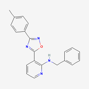 molecular formula C21H18N4O B7703800 N-benzyl-3-[3-(4-methylphenyl)-1,2,4-oxadiazol-5-yl]pyridin-2-amine 