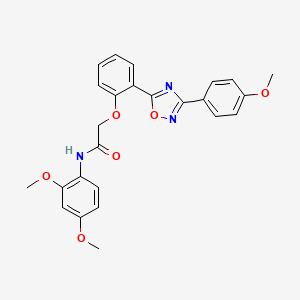 molecular formula C25H23N3O6 B7703855 N-(2,4-dimethoxyphenyl)-2-{2-[3-(4-methoxyphenyl)-1,2,4-oxadiazol-5-yl]phenoxy}acetamide 
