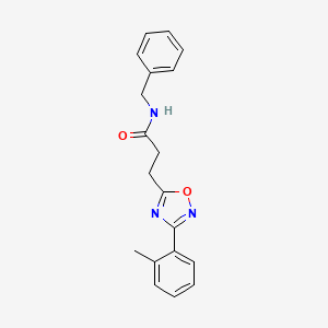 molecular formula C19H19N3O2 B7703888 N-benzyl-3-[3-(2-methylphenyl)-1,2,4-oxadiazol-5-yl]propanamide 