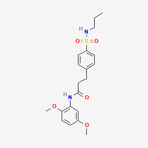 molecular formula C20H26N2O5S B7703940 N-(2,5-dimethoxyphenyl)-3-[4-(propylsulfamoyl)phenyl]propanamide 