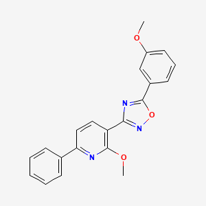 molecular formula C21H17N3O3 B7703968 2-Methoxy-3-[5-(3-methoxyphenyl)-1,2,4-oxadiazol-3-yl]-6-phenylpyridine 