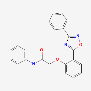 molecular formula C23H19N3O3 B7704004 N-methyl-N-phenyl-2-[2-(3-phenyl-1,2,4-oxadiazol-5-yl)phenoxy]acetamide 