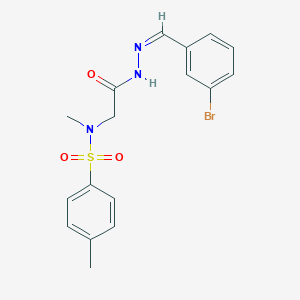 molecular formula C17H18BrN3O3S B7704031 N-[(Z)-(3-bromophenyl)methylideneamino]-2-[methyl-(4-methylphenyl)sulfonylamino]acetamide 