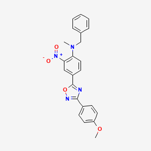 molecular formula C23H20N4O4 B7704233 N-benzyl-4-[3-(4-methoxyphenyl)-1,2,4-oxadiazol-5-yl]-N-methyl-2-nitroaniline 
