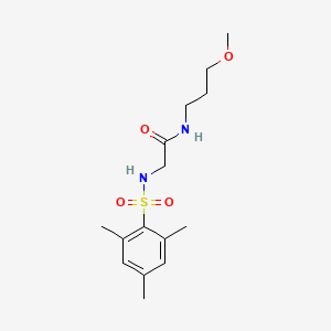 molecular formula C15H24N2O4S B7704274 N-(3-methoxypropyl)-2-[(2,4,6-trimethylphenyl)sulfonylamino]acetamide 