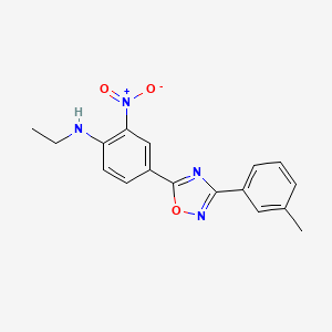 molecular formula C17H16N4O3 B7704546 N-ethyl-4-[3-(3-methylphenyl)-1,2,4-oxadiazol-5-yl]-2-nitroaniline 
