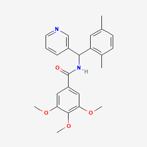 molecular formula C24H26N2O4 B7704594 N-[(2,5-dimethylphenyl)(pyridin-3-yl)methyl]-3,4,5-trimethoxybenzamide 