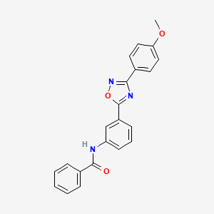 molecular formula C22H17N3O3 B7704654 N-[3-[3-(4-methoxyphenyl)-1,2,4-oxadiazol-5-yl]phenyl]benzamide 