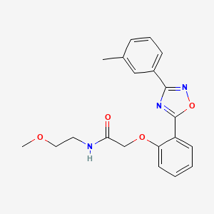 molecular formula C20H21N3O4 B7704677 N-(2-methoxyethyl)-2-{2-[3-(3-methylphenyl)-1,2,4-oxadiazol-5-yl]phenoxy}acetamide 