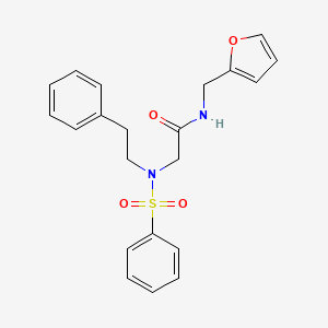molecular formula C21H22N2O4S B7704831 N-(furan-2-ylmethyl)-N~2~-(2-phenylethyl)-N~2~-(phenylsulfonyl)glycinamide 